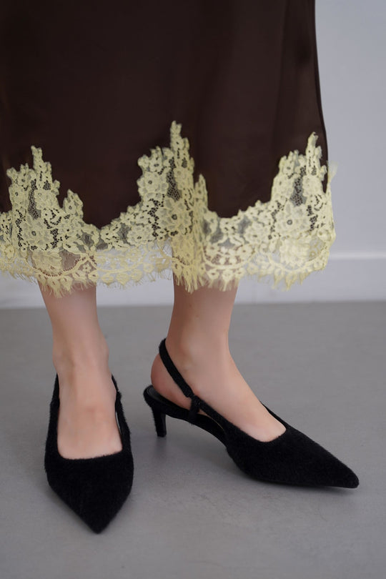 BLACK KATIE KITTY HEELS