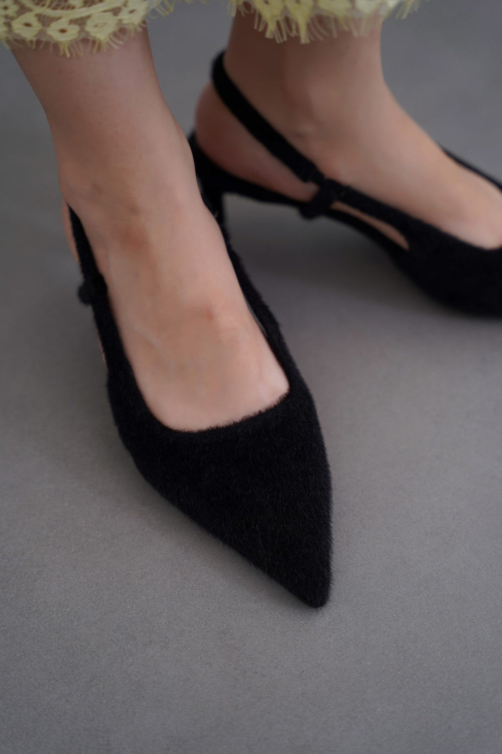 BLACK KATIE KITTY HEELS
