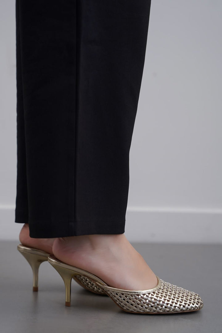 DULL GOLD BALLET HEELS