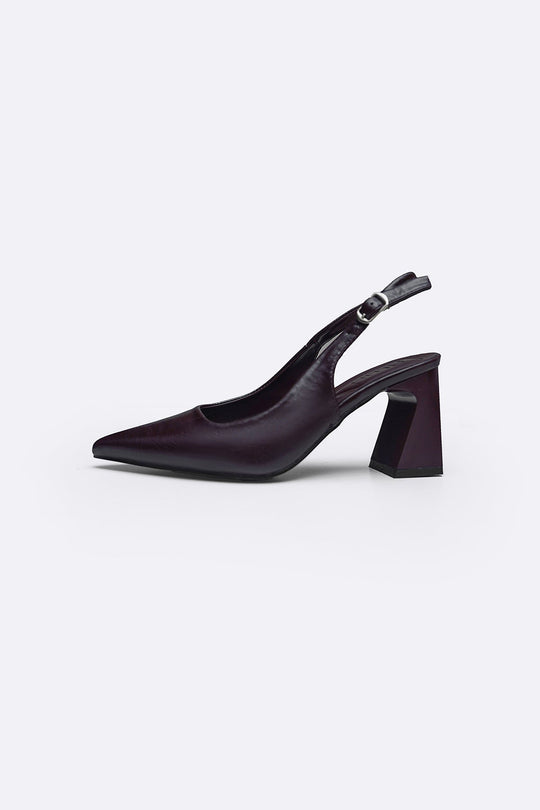 COFFEE LYRIC BLOCK HEELS