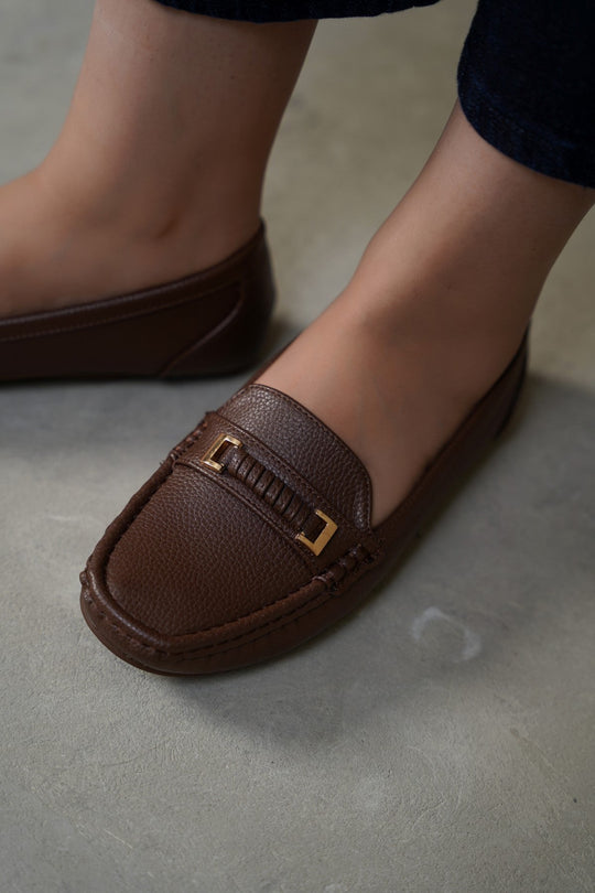 DARK TAN MAMA MOCCASINS