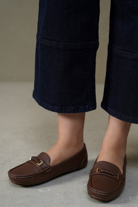 DARK TAN MAMA MOCCASINS