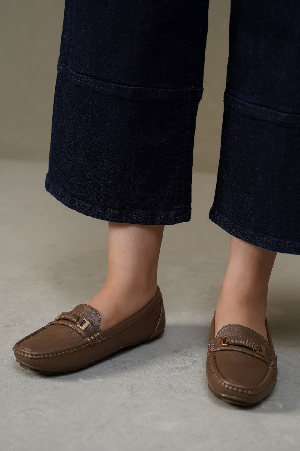 KHAKI MAMA MOCCASINS