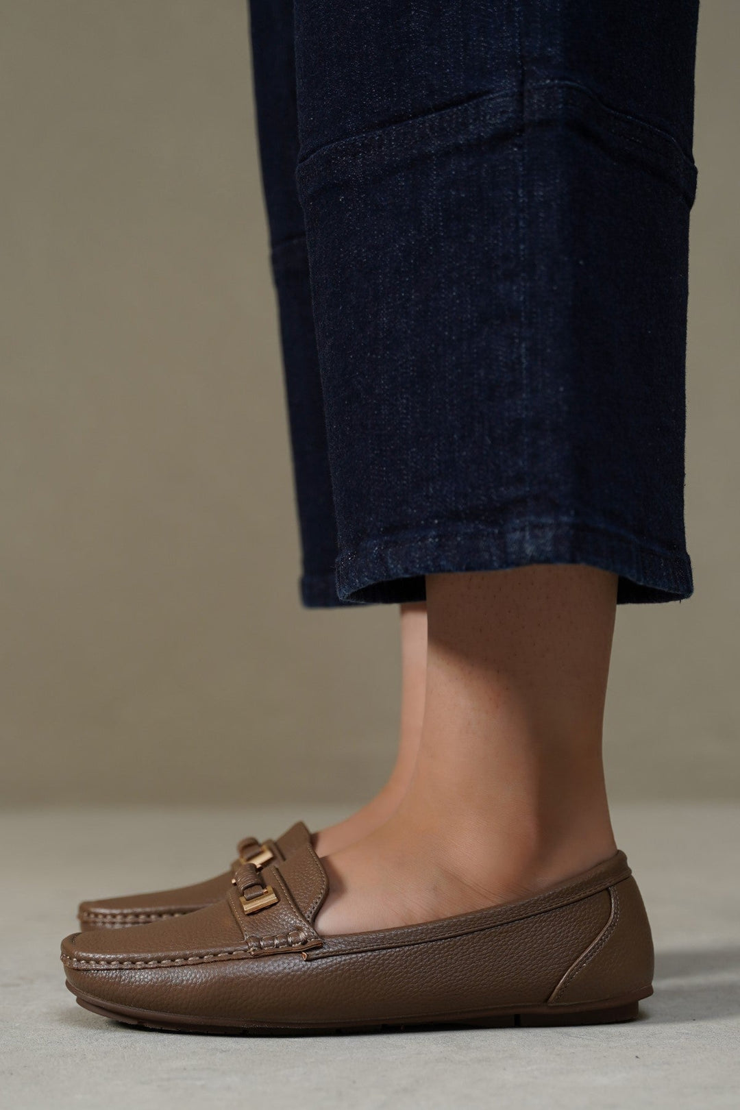 KHAKI MAMA MOCCASINS