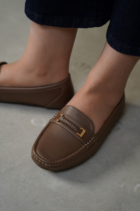KHAKI MAMA MOCCASINS