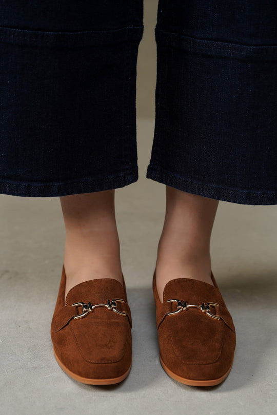CAMEL BERKELEY BUCKLE LOAFERS