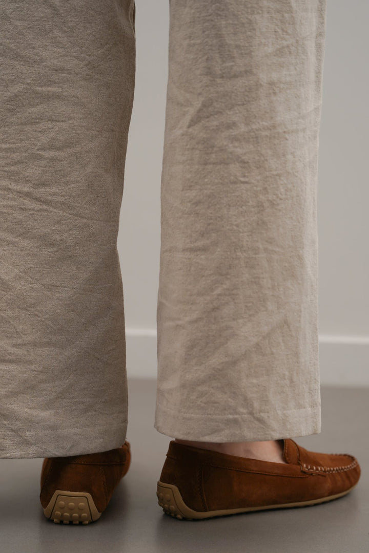 CARAMEL SUEDE LEATHER LOAFERS