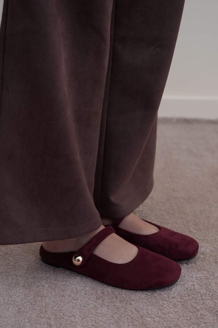 BURGUNDY MARYJANE MULES