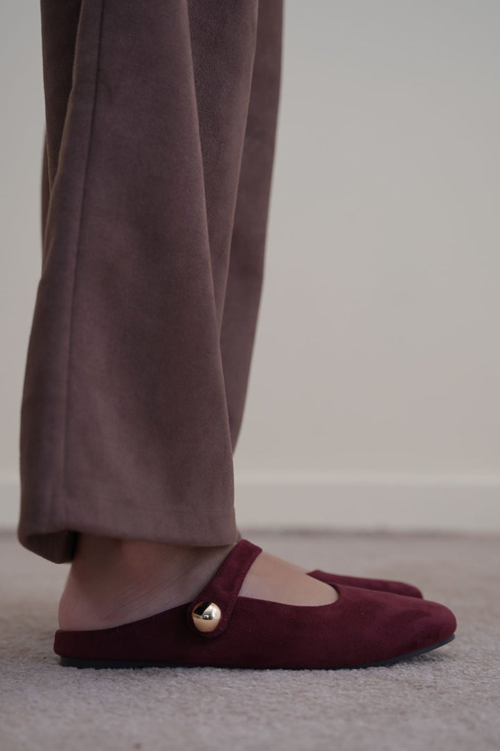 BURGUNDY MARYJANE MULES