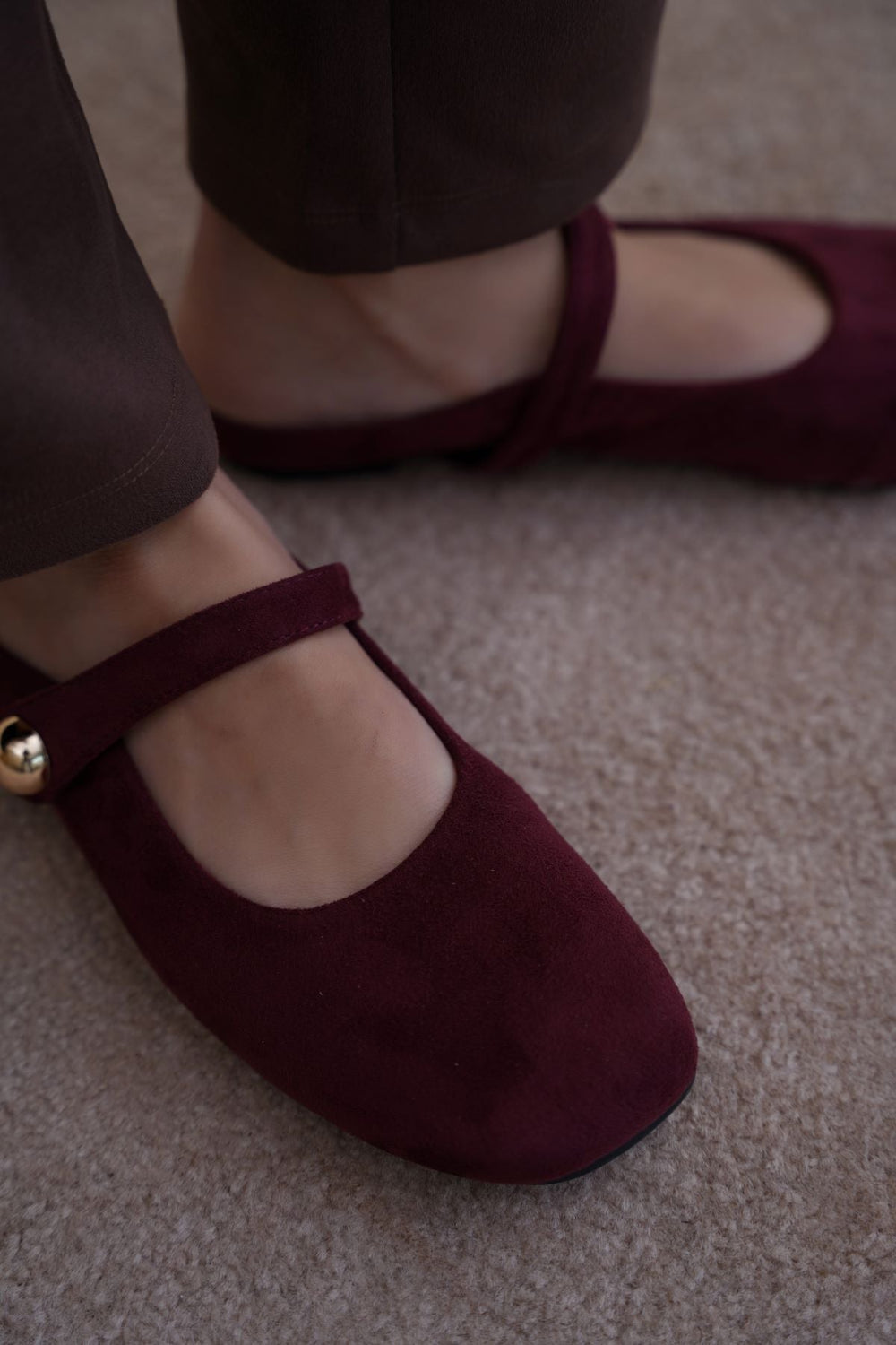 BURGUNDY MARYJANE MULES