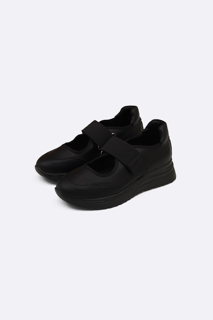 BLACK EASY PLATFORM SNEAKERS