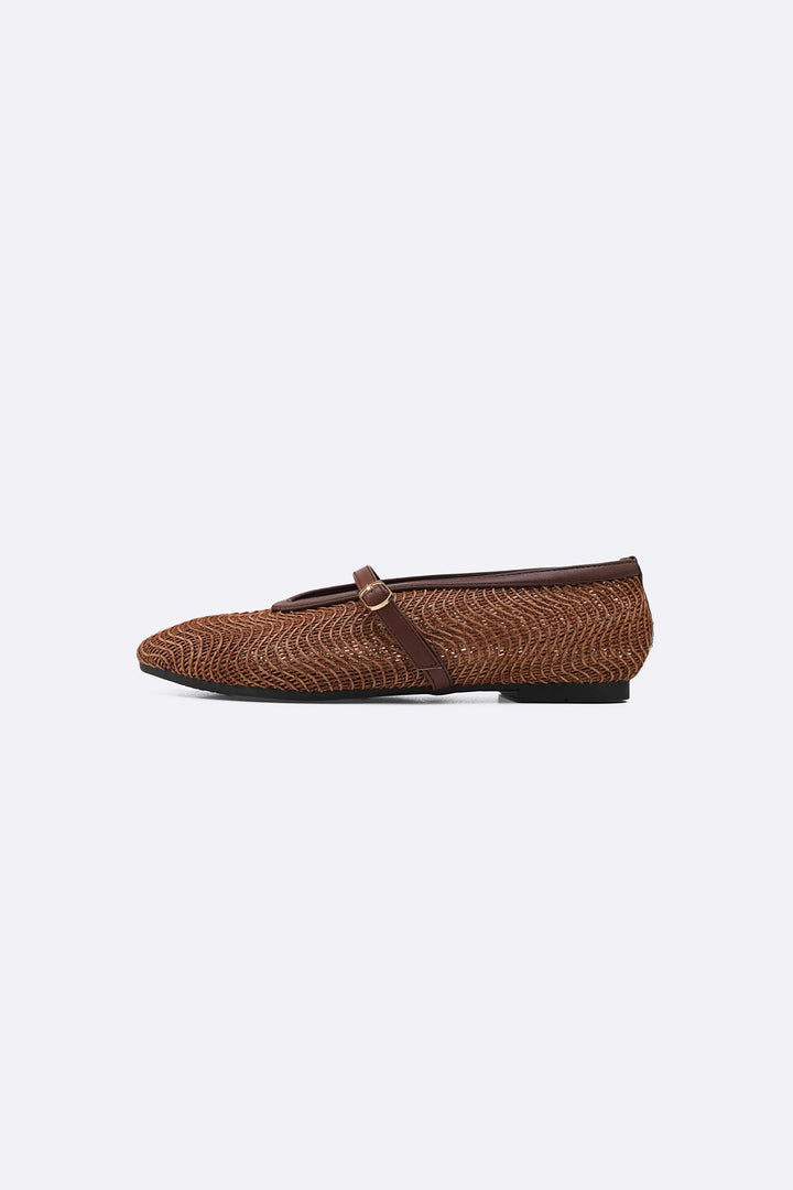 BROWN RESORT MARY-JANES