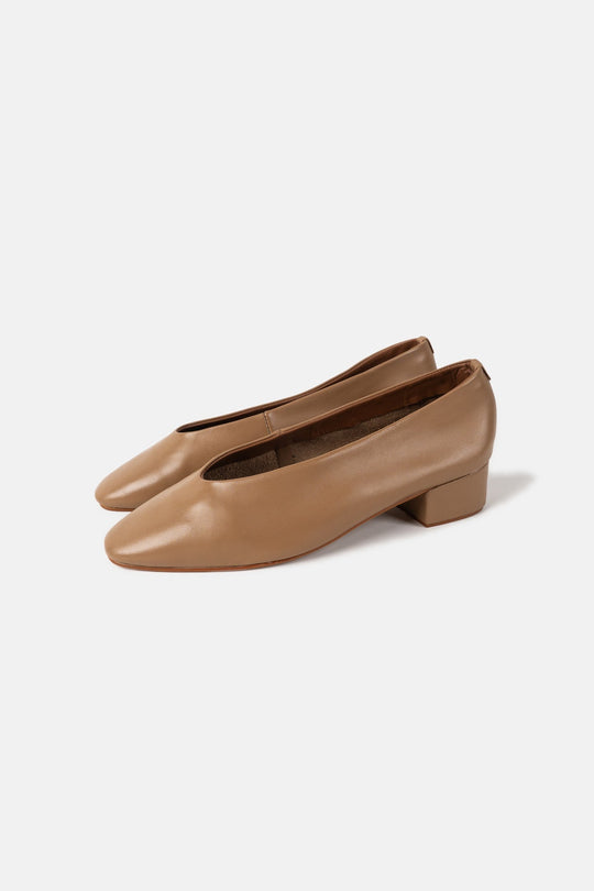 ZELIA LEATHER BLOCK HEELS