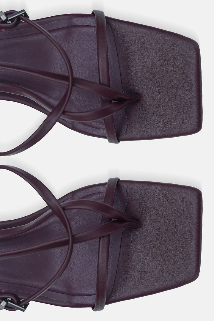 MAROON-DUOMO MINI HEELS