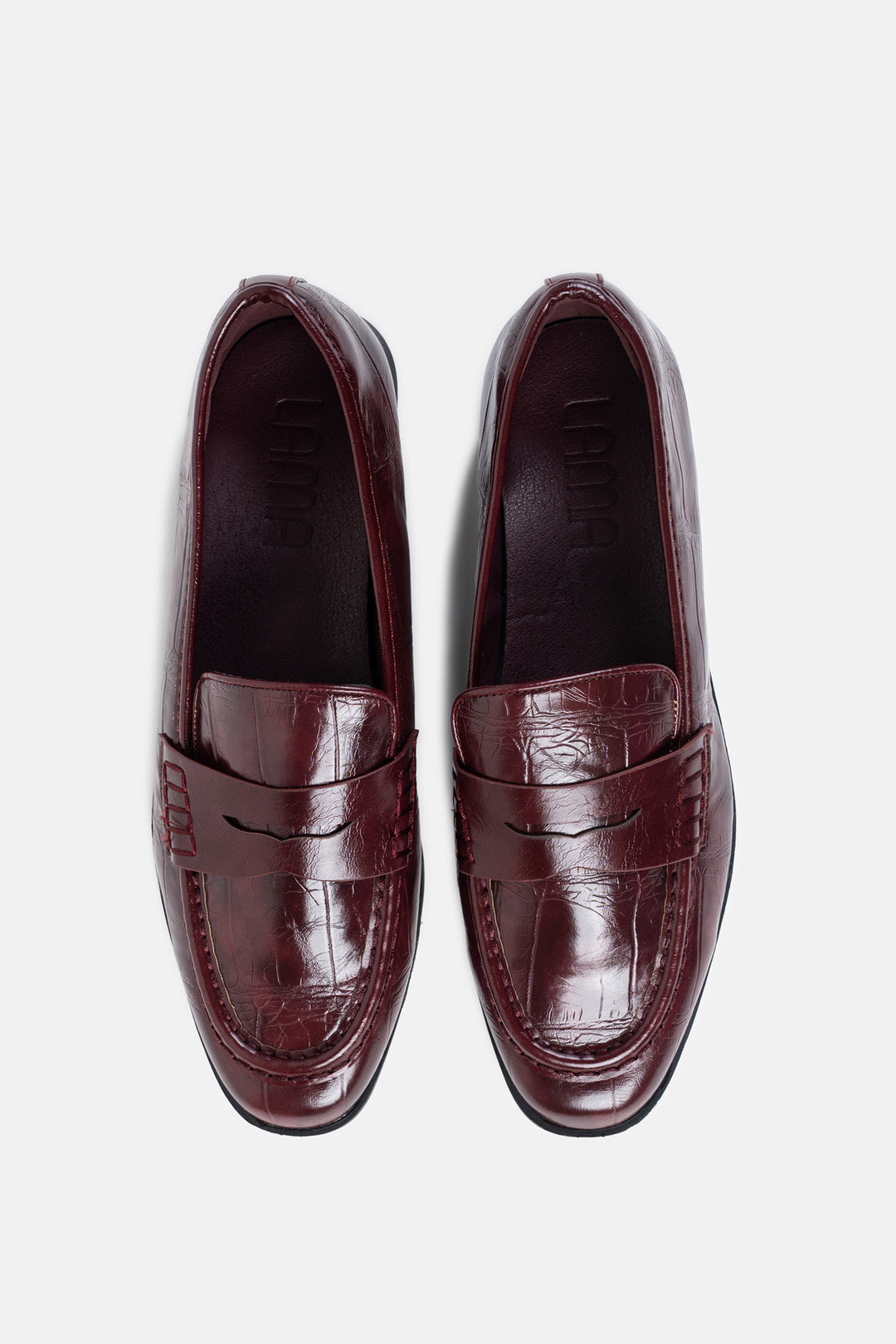 TEXTURED PENNY LOAFERS