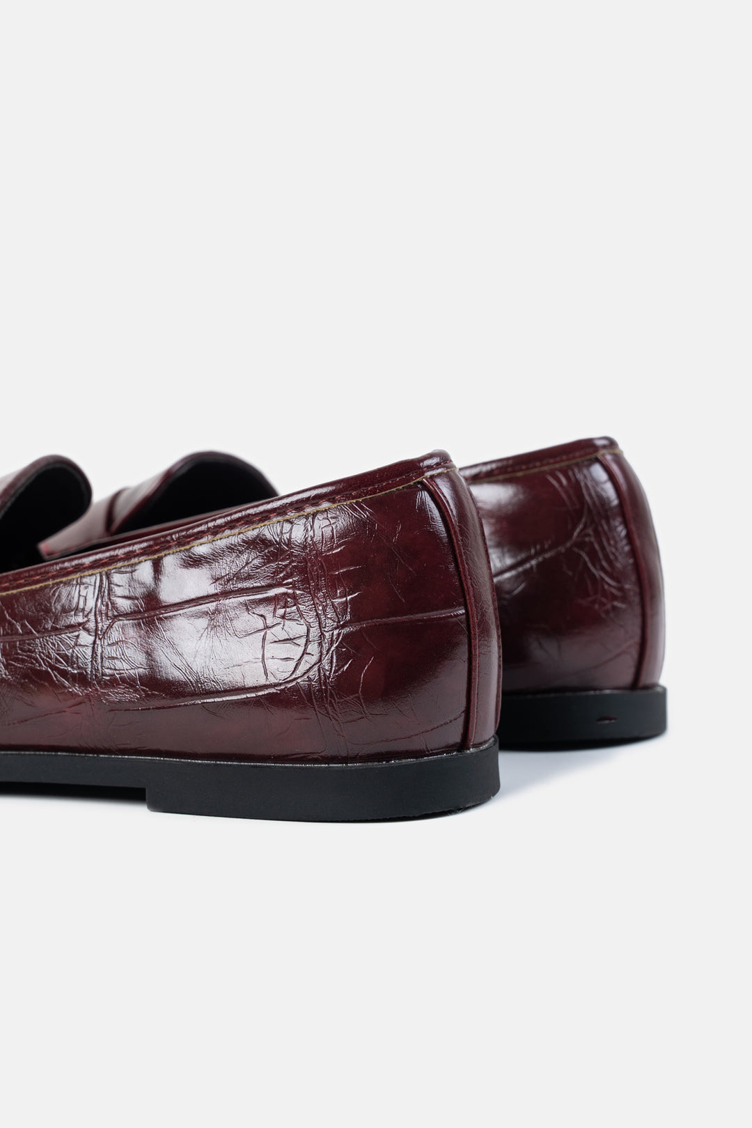 TEXTURED PENNY LOAFERS
