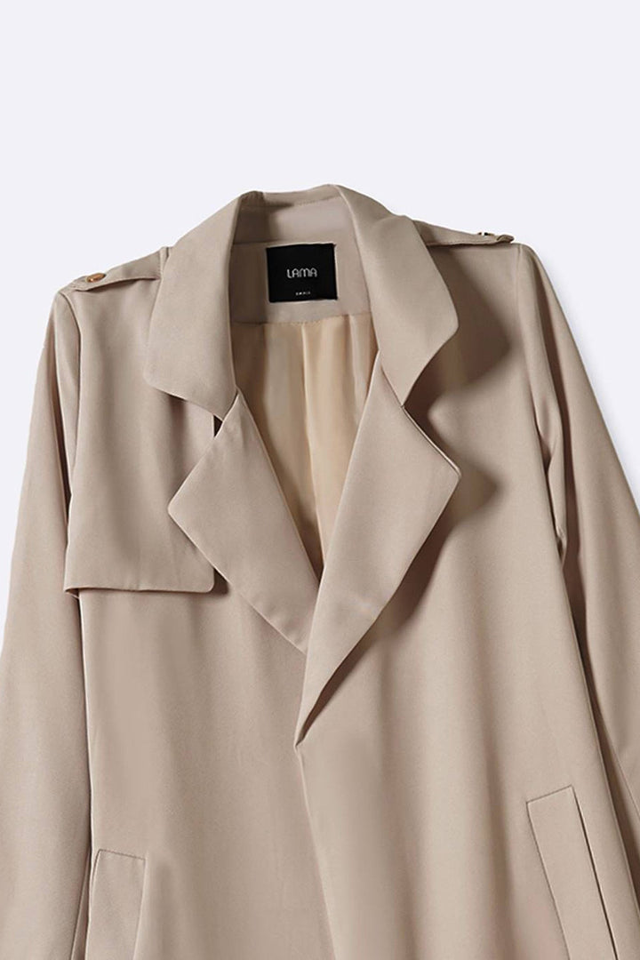 BEIGE CLASSIC TRENCH COAT