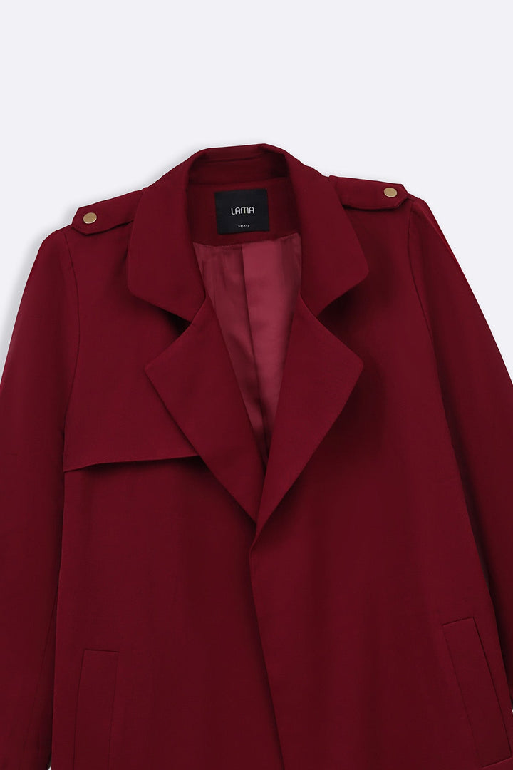 RED CLASSIC TRENCH COAT