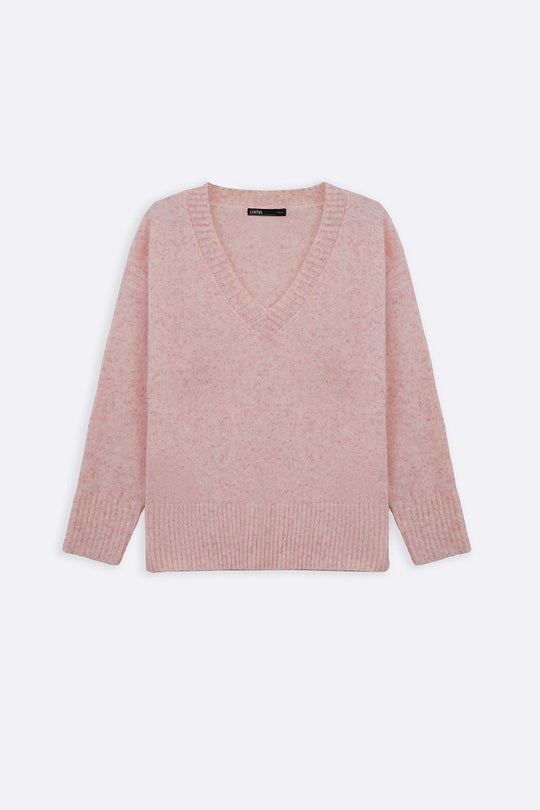 PINK CLASSIC V-NECK JUMPER