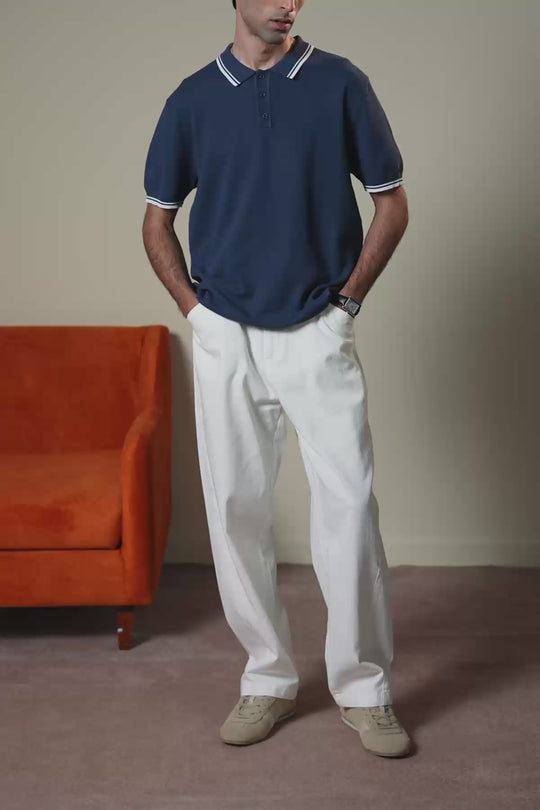 CONTRAST TIPPING POLO